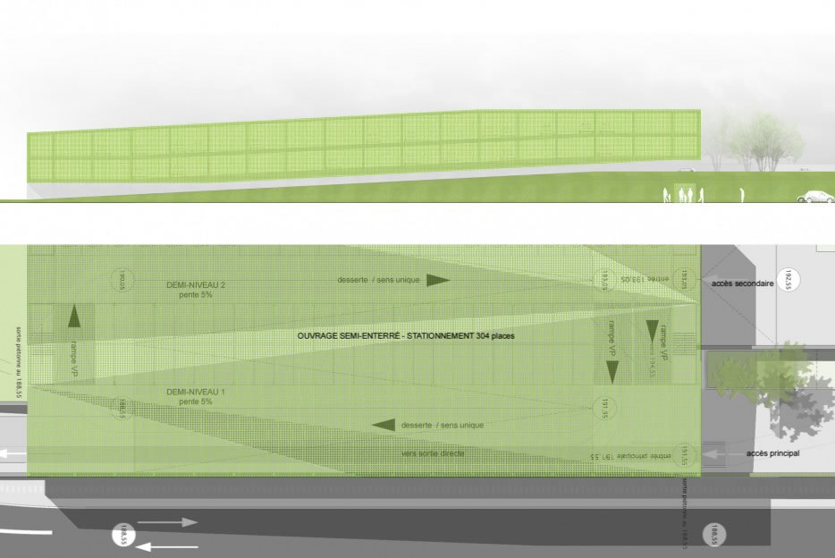 EXTRAIT 1 FACADE LONGITUDINALE