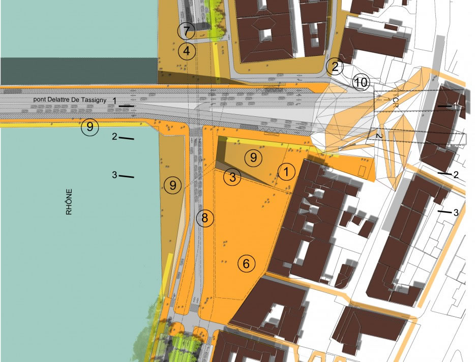 plan de requalification globale place chazette quai de rhône